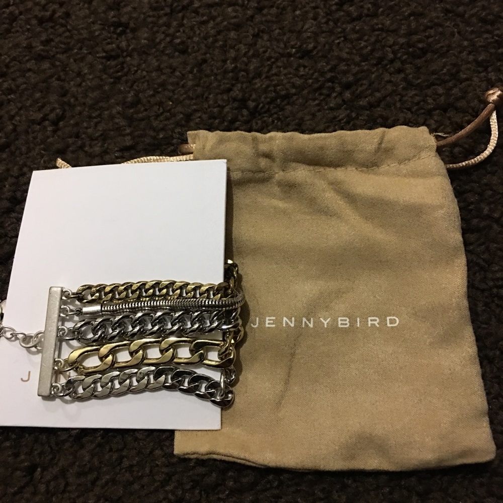 Gold and silver link bracelet